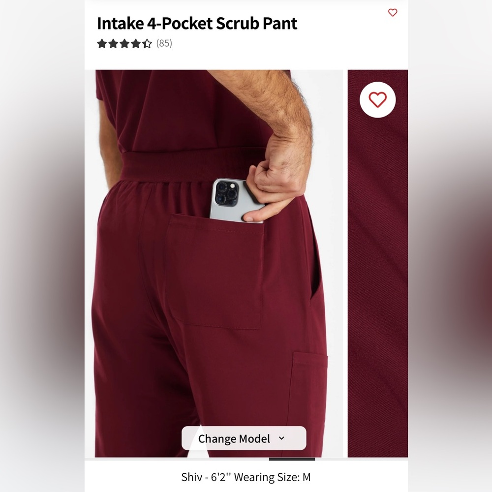 Fabletics Wine Scrub Set Size LG